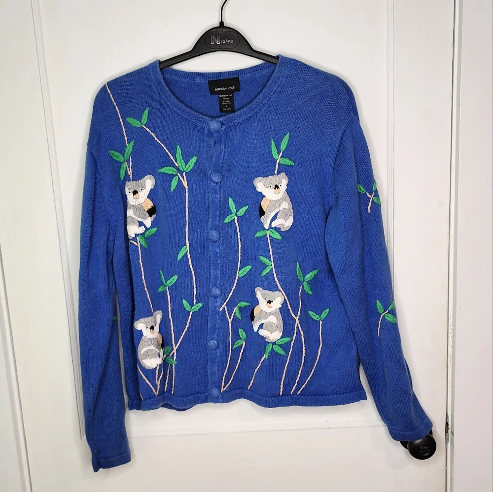 Blue Koala Embroidered Sweater